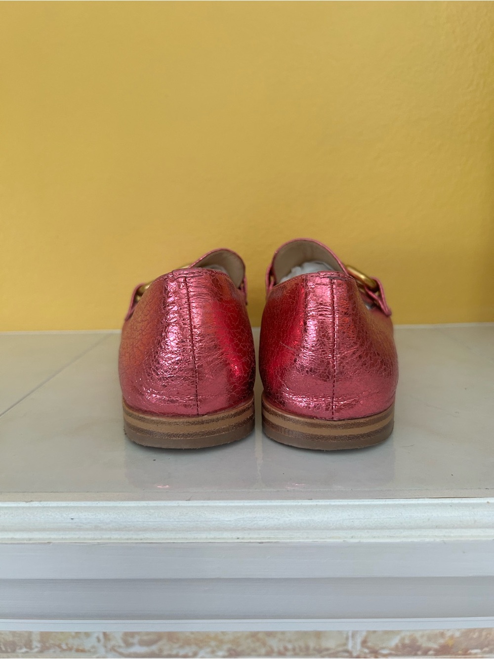 Boden Iris Snaffle Loafers Pink Metallic Leather Sz 9 old money quiet luxury #31 - Picture 6 of 11
